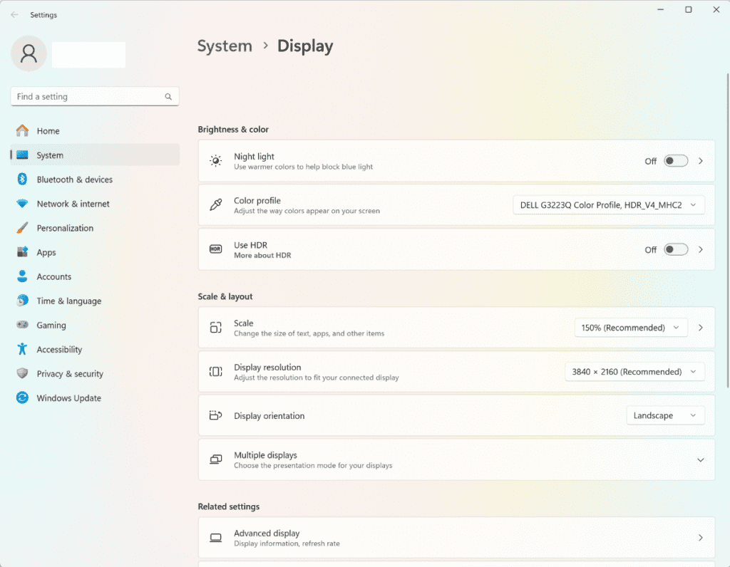 Reduce eye strain with monitor settings